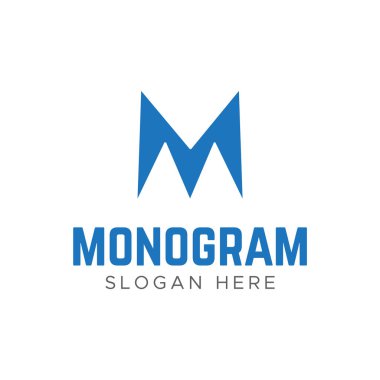 m harfi logoları vektör. alfabe M logo
