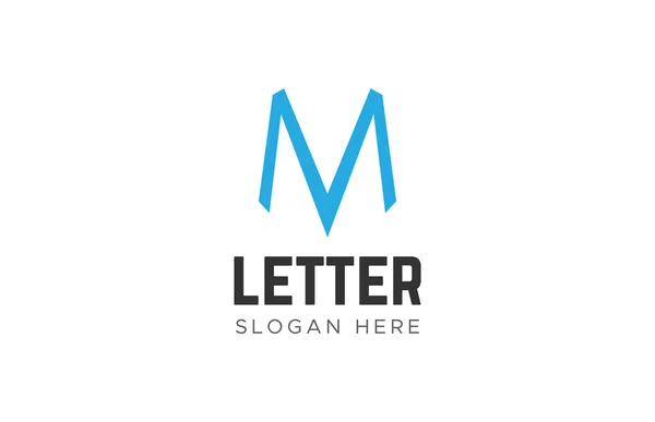 Letra Linha Logotipos Design Monocromático Mínimo Logótipos — Vetor de Stock
