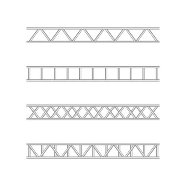 Çelik makas girderstructure. Metal çerçeve billboard vektör için
