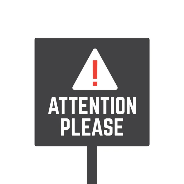 Attention Please Alert Announcement Important Advertisement Banner — Stock Vector