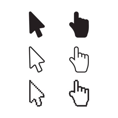 Ok ağ imleci. Web dijital için ok imleç pikseli