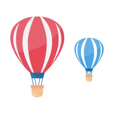 Sıcak hava balon gökyüzünde. Hava balon vektör