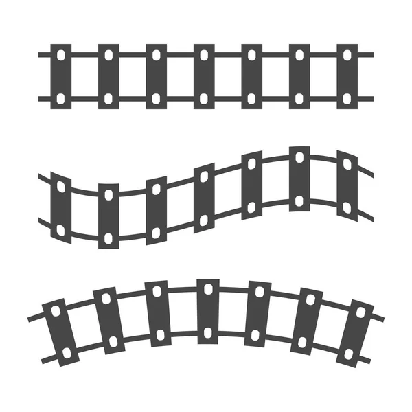 Eisenbahnschienen Vektor Eisenbahn Ikone — Stockvektor