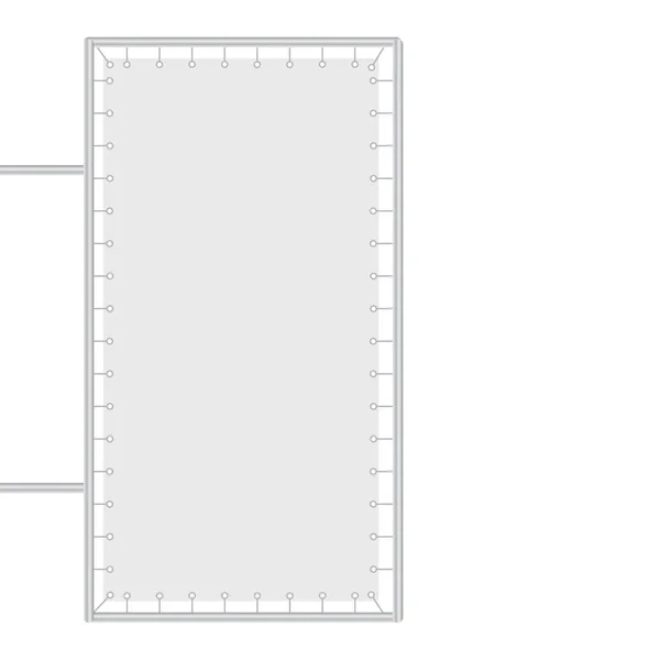 Białe Ściany Puste Prasy Transparent Puste Płótno Makieta Transparent — Wektor stockowy