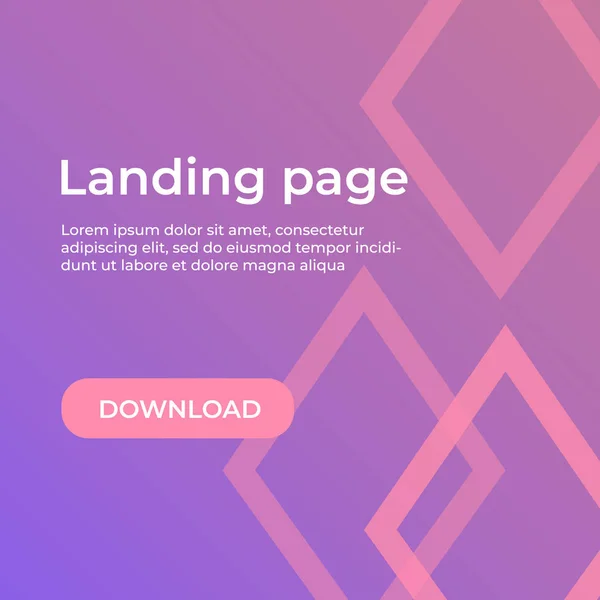 Modelo Landing Page Modelo Site Para Sites Aplicativos Desenho Vetor — Vetor de Stock