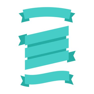 Düz vektör şeritleri izole edildi. Kurdeleler