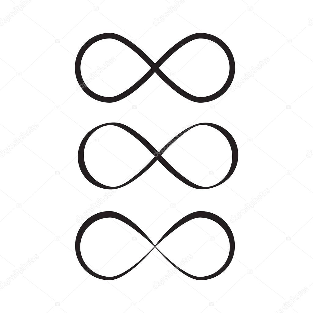 Mobius loop infinity vector. Loop icon or infinity symbol
