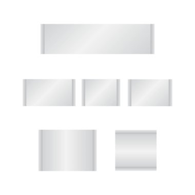 Tekstil Giyim etiketleri. Etiket boş bez kumaş vektör