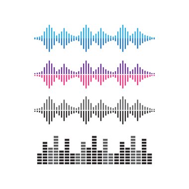 Genlik dalgalar. Müzik ses ses dalgası. Dinamik ekolayzır
