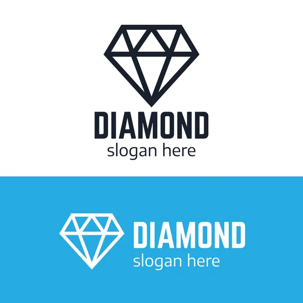 Diamant Logost Abstract Luxe Vector Etiketten Met Glans Briljant Luxe — Stockvector