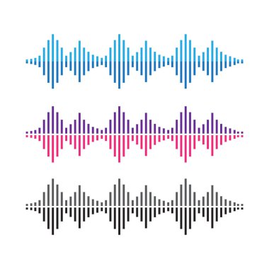 Genlik dalgalar. Müzik ses ses dalgası. Dinamik ekolayzır