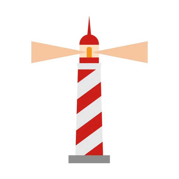 Cartoon Leuchtturm Leuchtturmvektorillustration Leuchtturm Ikone — Stockvektor