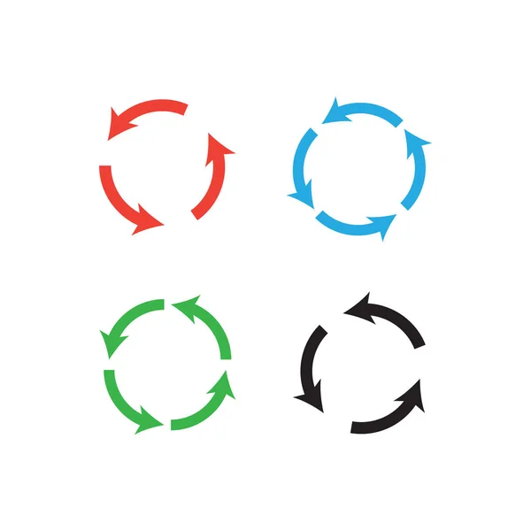 Ronde Pijl Vector Symbolen Recycling Eenvoudige Pijlen — Stockvector