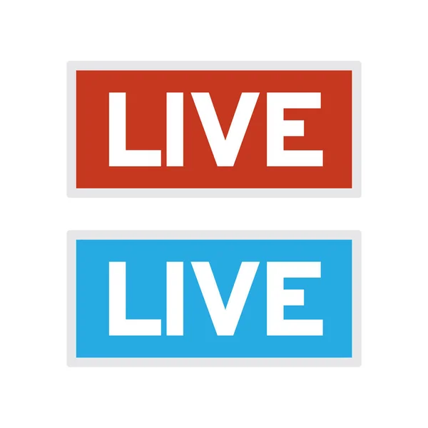 Live Luchtteken Live Radio Symbool Live Uitzending — Stockvector