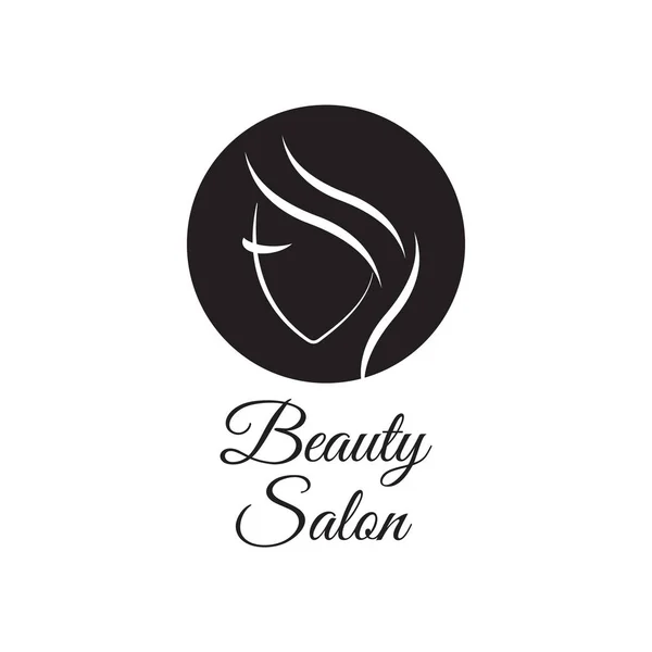 Hermosa Plantilla Logotipo Mujer Para Peluquería Salón Belleza Cosmética — Archivo Imágenes Vectoriales