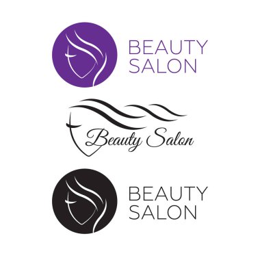 Kuaför salonu için logo şablonu, güzellik salonu, kozmetik prosedürleri, spa merkezi. Kuaför salonu için güzellik logosu