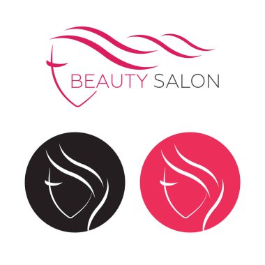 Kuaför salonu için vektör logo şablonu. Logo saç vektörü