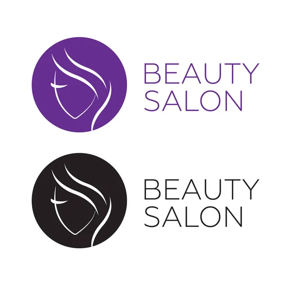 Logo de belleza para peluquería. Logo vector capilar — Archivo Imágenes Vectoriales