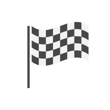 Damalı bayraklar simgeleri. Yarış biter ve bayrak başlar