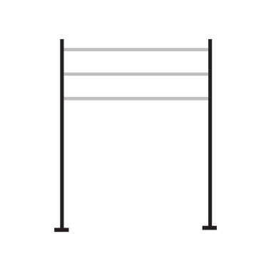 Giysi rafları ve duruyor. Vektör raflar giysiler