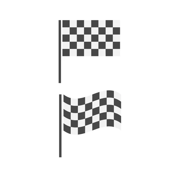 Iconos Banderas Cuadros Racing Acabado Bandera Inicio — Archivo Imágenes Vectoriales
