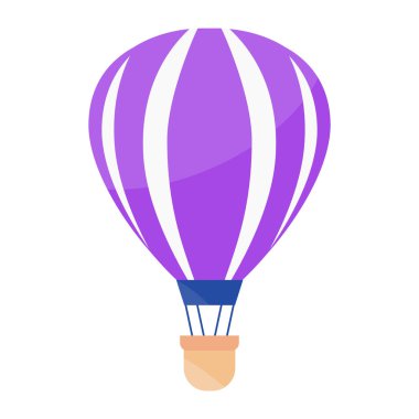 Sıcak hava balonları ayarlandı. Hava balonu düz vektörü