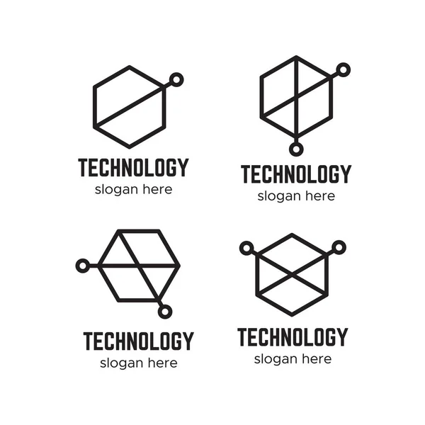 Conjunto Iconos Empresa Tecnológica Iconos Red Información — Archivo Imágenes Vectoriales