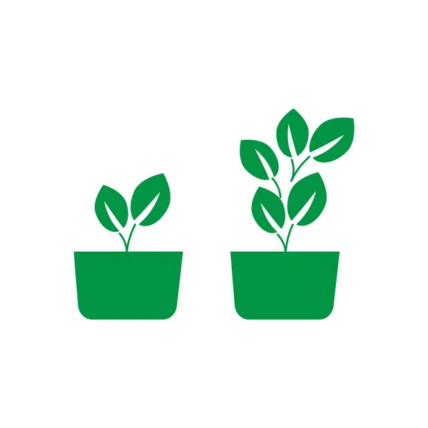Plantar Sembrar Tierra Plantas Iconos Vectoriales Semillas — Vector de stock