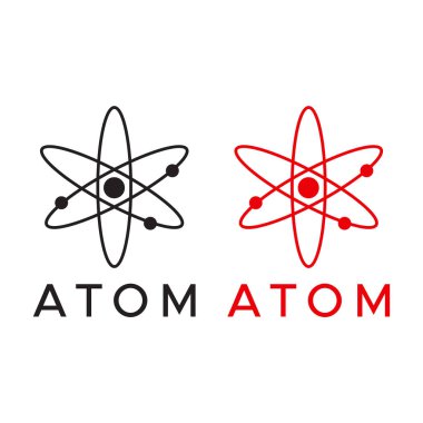 Atom logosunu görmeniz gerekir. Nükleer vektör logo parçacık. Atomik rozeti