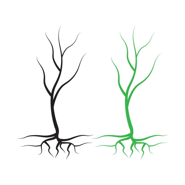 Логотип Векторного Дерева Дерево Листям Векторний Силует — стоковий вектор