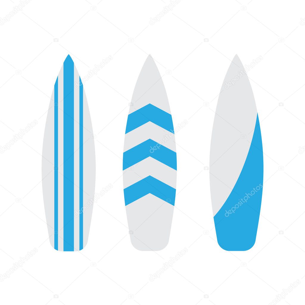 Surfboard icons set. Surfboard surf vector illustration