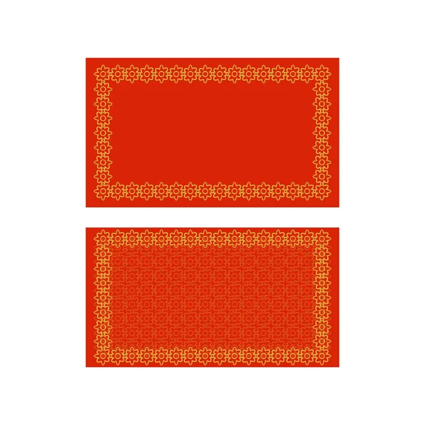 Bandeiras Vermelhas Chinesas Tradicional Chinês Padrão Vetor Ilustração —  Vetores de Stock
