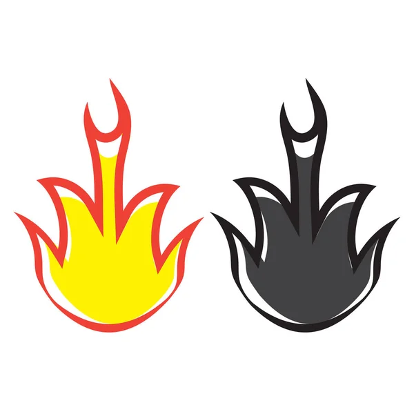 Modèle Frontière Feu Flamme Bordure Vectorielle Modèle — Image vectorielle