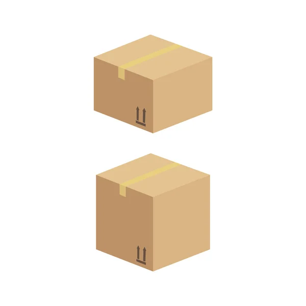 Доставка Упаковка Коробки Комплект Поставки — стоковый вектор