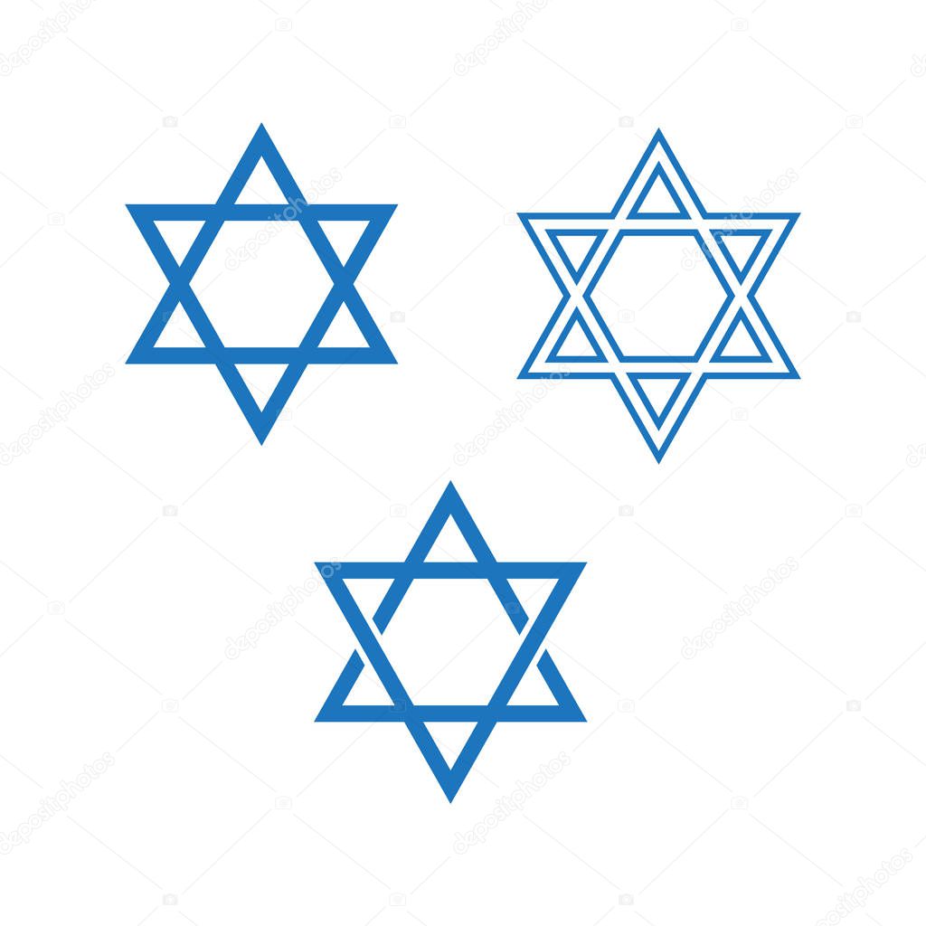 Star of David. Jewish star shield background