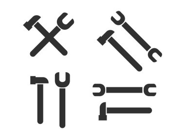 Teknoloji ve bakım hizmeti araçları vektör simgeleri