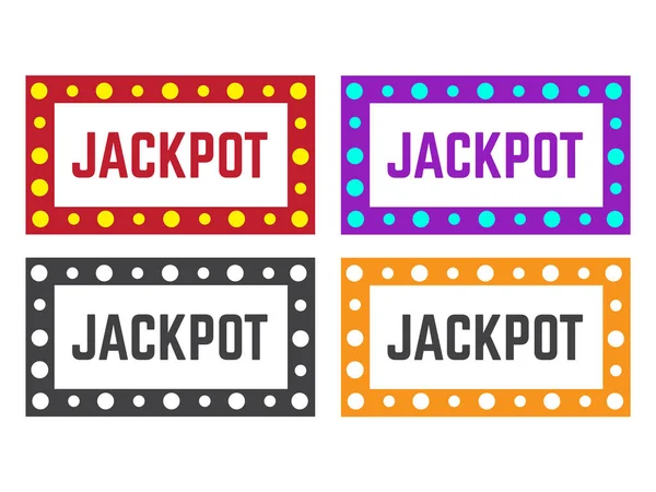 Jackpot Retro Banner Jackpot Prize Gambling Game — Stock Vector