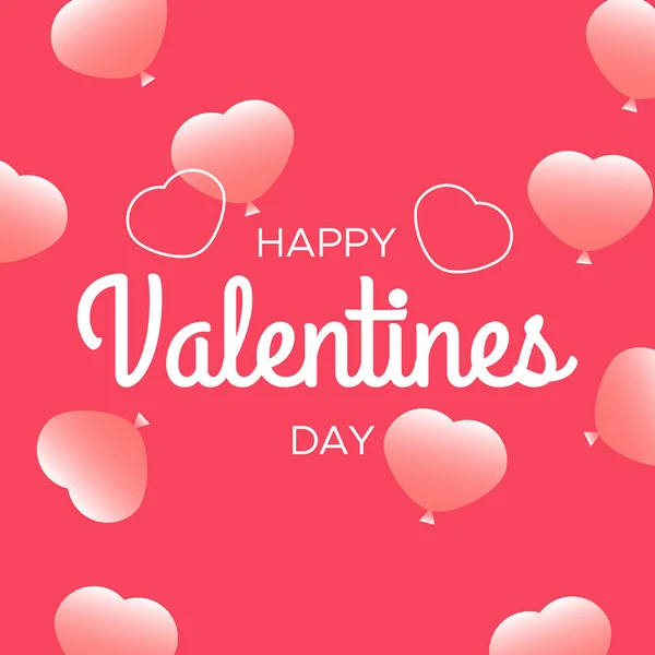Valentines Dagbanner Plakater Gratulasjonskort Ballonger Hjertebakgrunn Gratulerer Med Dagen Gratulerer – stockvektor