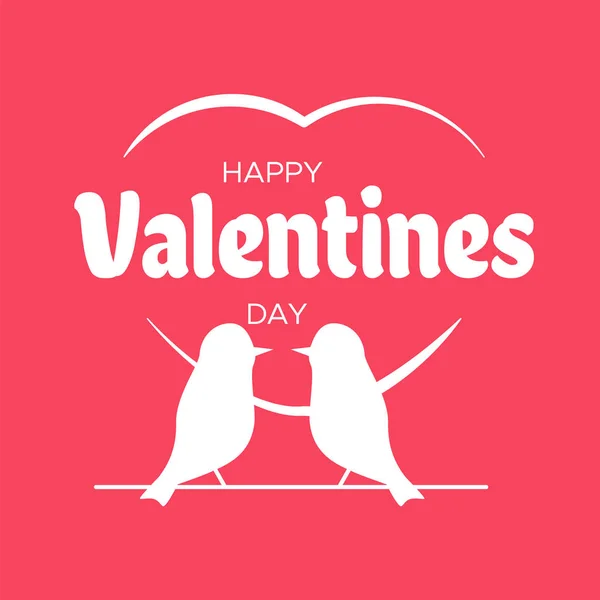 Feliz Día San Valentín Postal Rosa Con Corazones Tarjeta Felicitación — Vector de stock