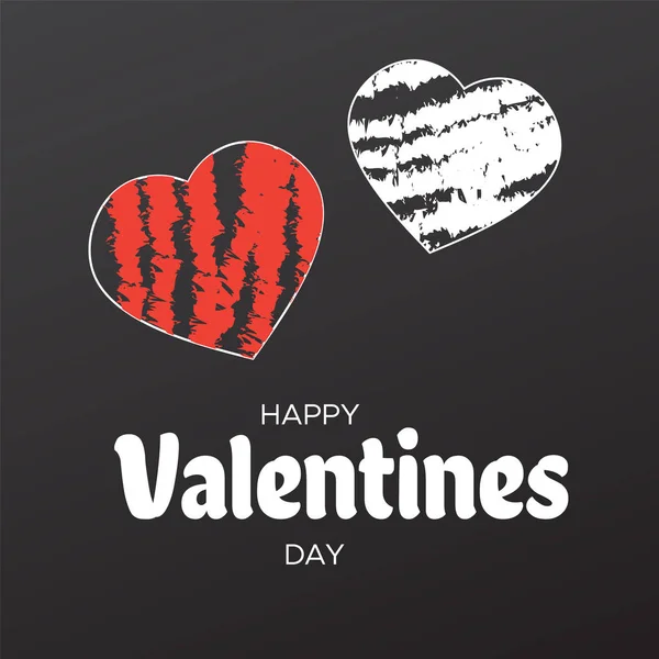 Tarjeta de felicitación con letras del Día de San Valentín. Fondo del Día de San Valentín — Vector de stock