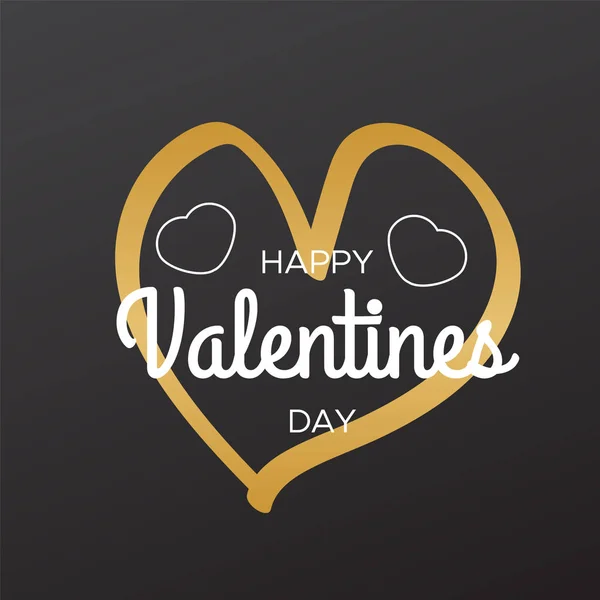 Tarjeta de felicitación con letras del Día de San Valentín. Fondo del Día de San Valentín — Vector de stock