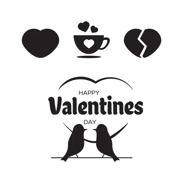 Щасливий день Святого Валентина написи вітальну листівку. День Святого Валентина фону — стоковий вектор