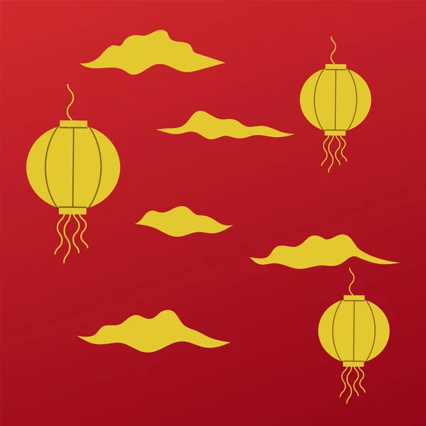 Elementos decorativos tradicionales chinos y japoneses. China asiática y Japón oro elemento tradicional . — Vector de stock