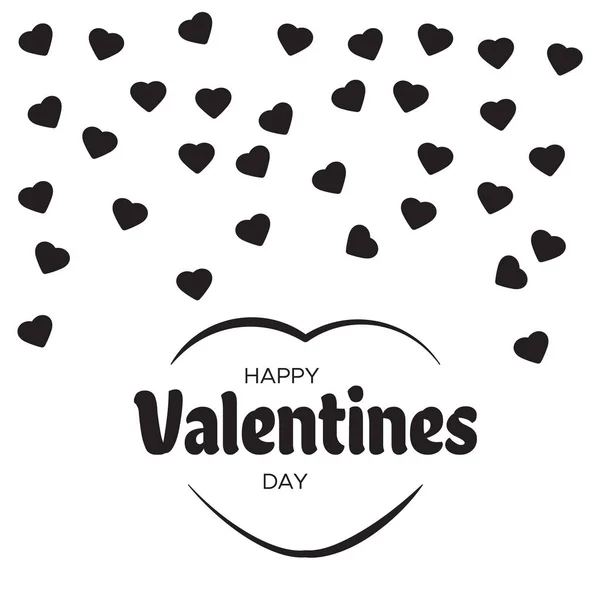 Szöveg szerelem betűk az üdvözlőlap. Világos piros szív. Boldog Valentin-nap betűkkel üdvözlőlap — Stock Vector