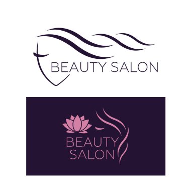 Kuaför salonu için güzellik logosu. Logo saç vektörü