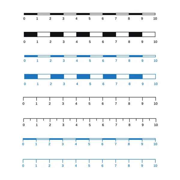 Escala Gráficos Mapas Para Medir Distancias Escala Medida Mapa Vector — Archivo Imágenes Vectoriales