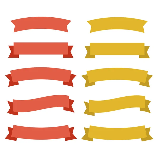 Cartoon Banners Comic Ribbons Colored Banner Ribbon Banner Ribbon Vector — Stock Vector