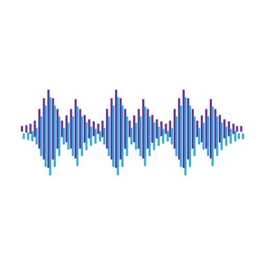 Ses dalgaları ayarlandı. Radyo dalgası formu vektörü