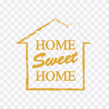 Home Sweet Home. Banner ev dekorasyon vektör