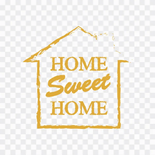 Home Sweet Home Bannière Décoration Maison Vecteur — Image vectorielle